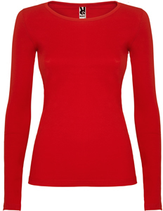 Camiseta manga larga mujer color ROJO