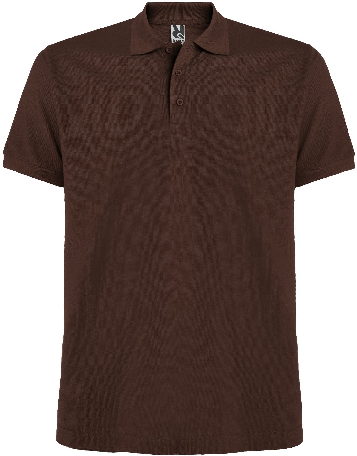 Polo manga corta hombre color CHOCOLATE