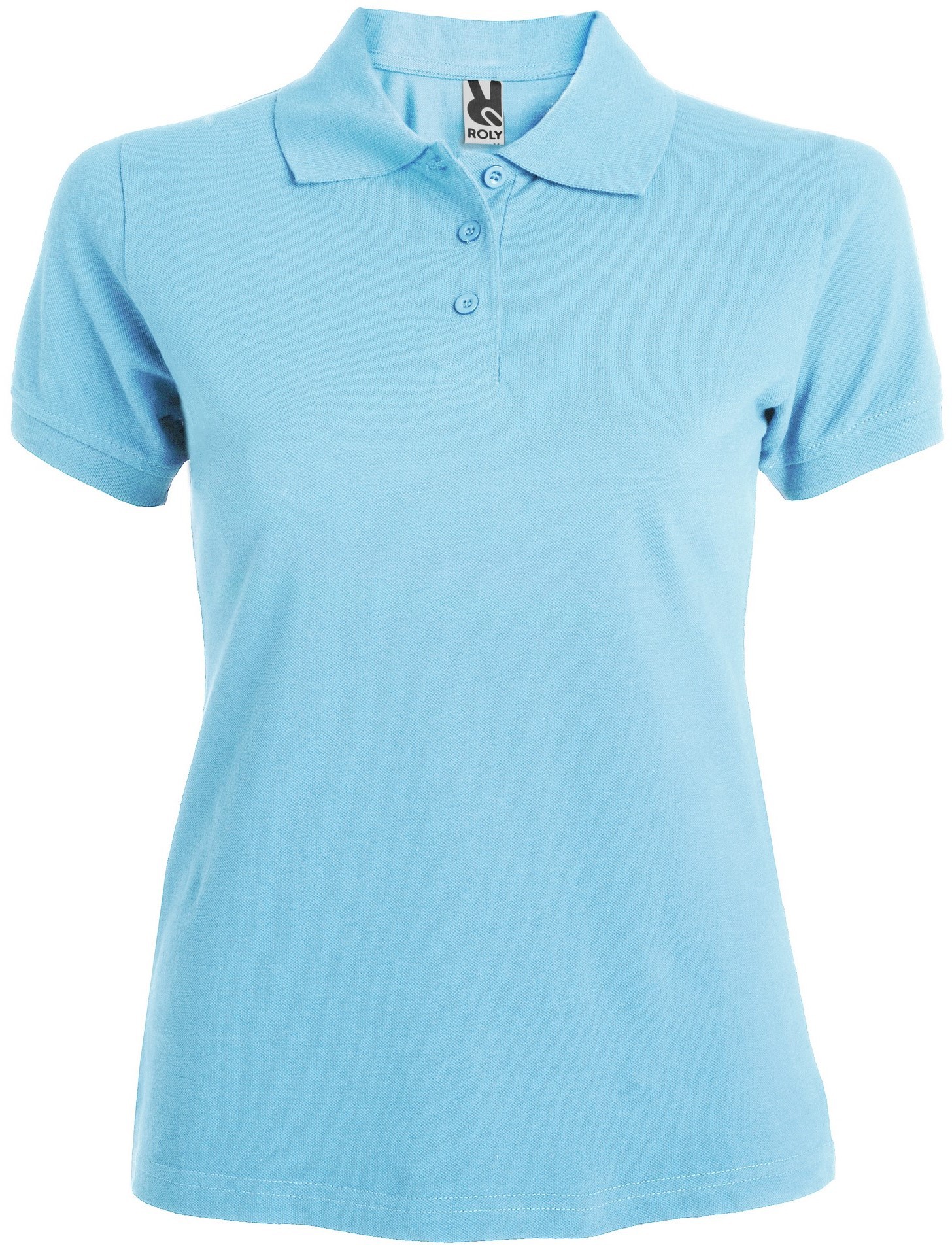 Polo manga corta mujer color CELESTE