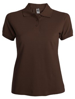 Polo manga corta mujer color CHOCOLATE