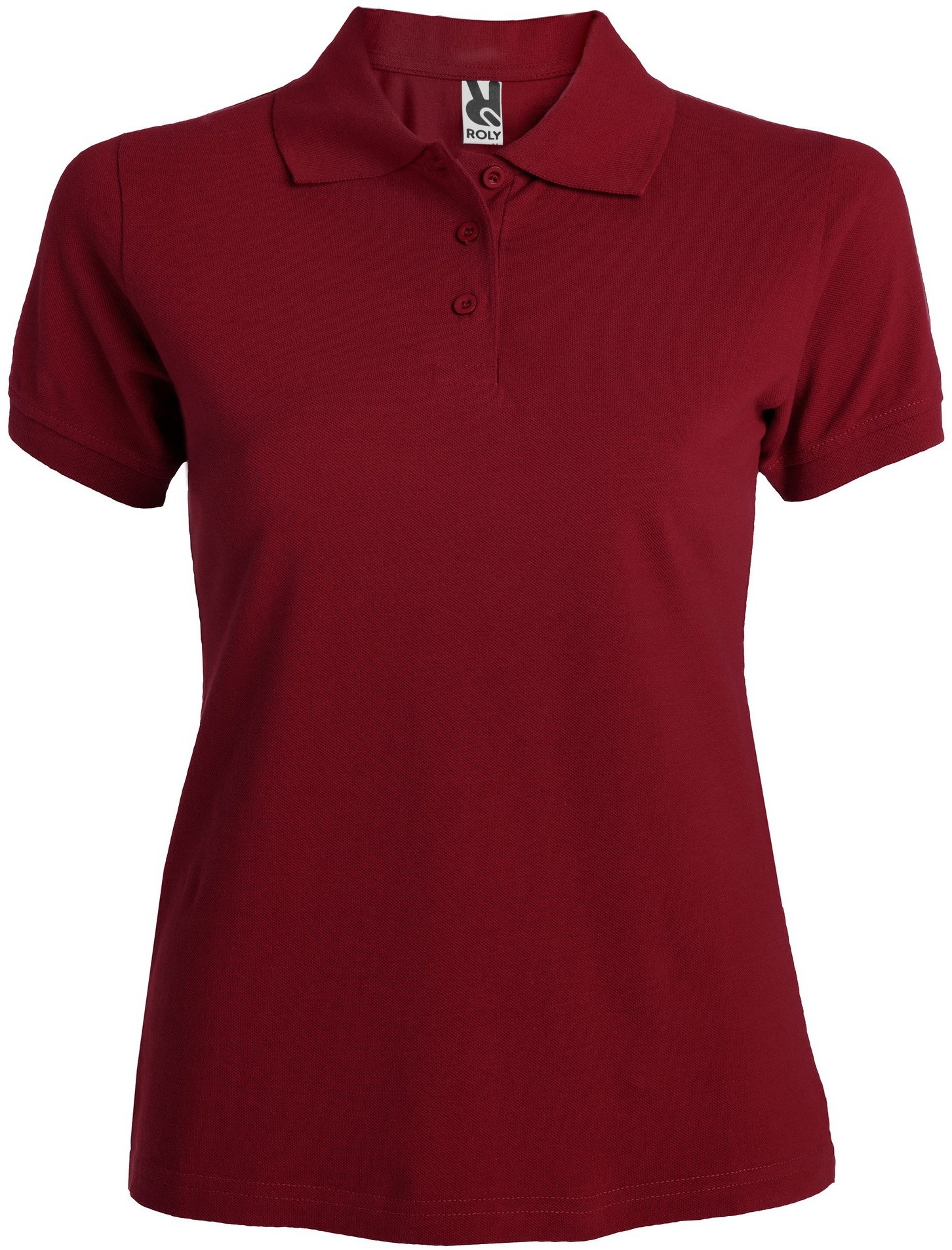 Polo manga corta mujer color GRANATE