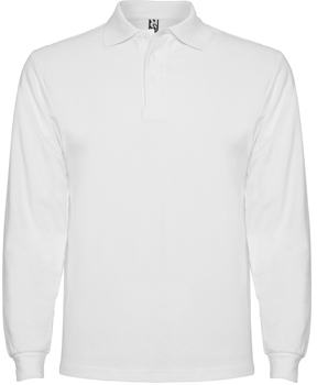 Polo manga larga hombre color BLANCO PERLA