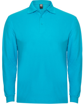 Polo manga larga hombre color TURQUESA