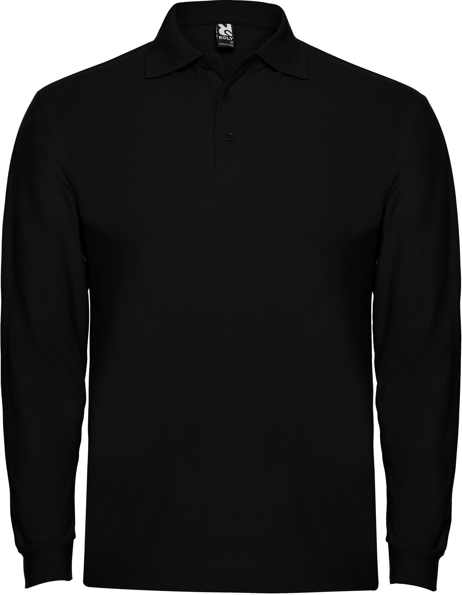 Polo manga larga mujer color NEGRO