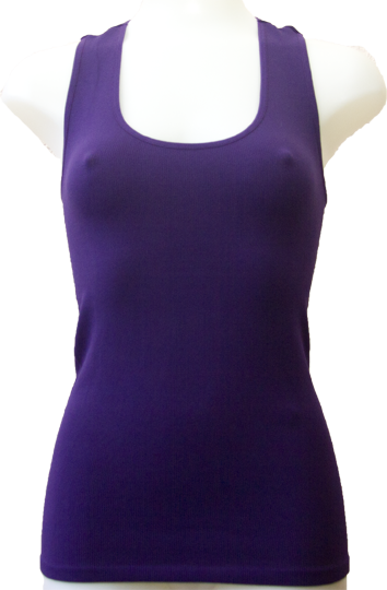 Camisetas moradas sin mangas